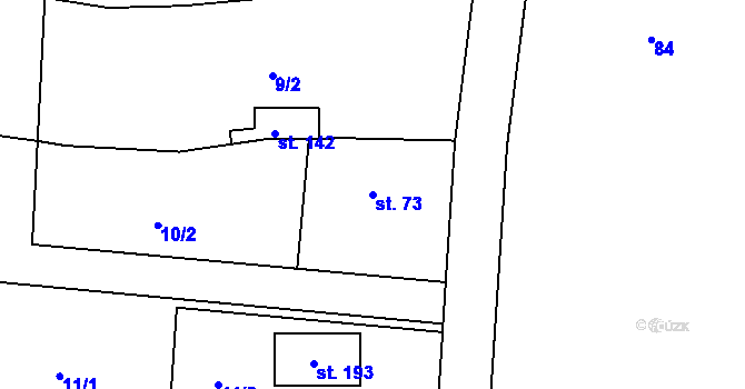 Parcela st. 73 v KÚ Kotojedy, Katastrální mapa