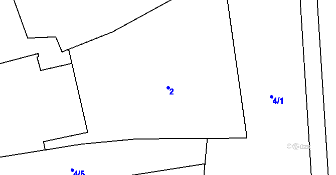 Parcela st. 2 v KÚ Kotojedy, Katastrální mapa