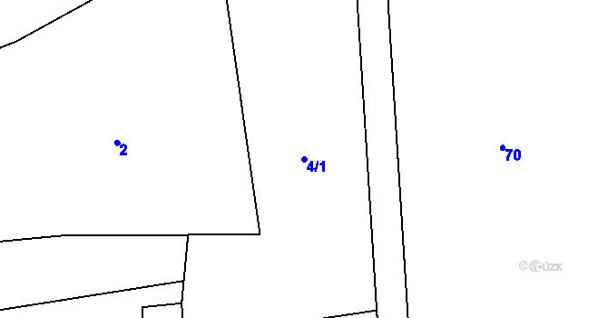 Parcela st. 4/1 v KÚ Kotojedy, Katastrální mapa