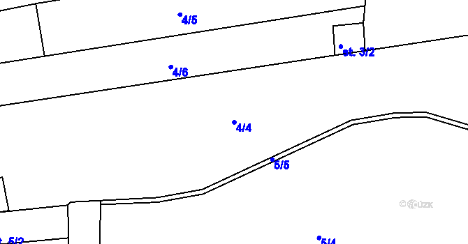 Parcela st. 4/4 v KÚ Kotojedy, Katastrální mapa