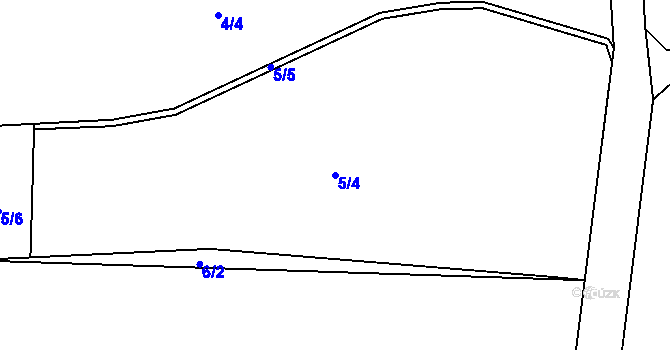 Parcela st. 5/4 v KÚ Kotojedy, Katastrální mapa