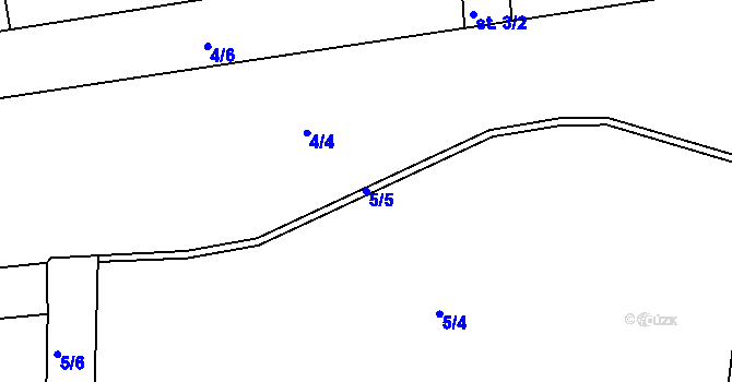 Parcela st. 5/5 v KÚ Kotojedy, Katastrální mapa