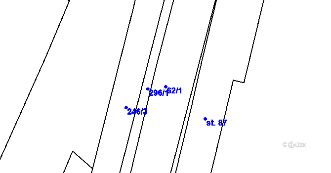 Parcela st. 62/1 v KÚ Kotojedy, Katastrální mapa