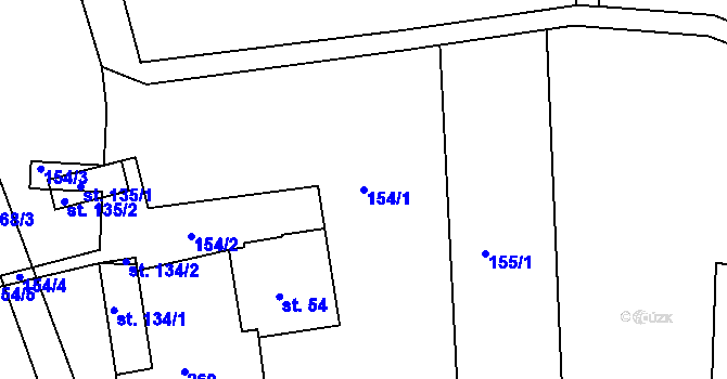 Parcela st. 154/1 v KÚ Kotojedy, Katastrální mapa