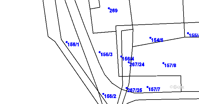 Parcela st. 156/3 v KÚ Kotojedy, Katastrální mapa
