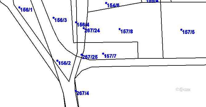Parcela st. 157/7 v KÚ Kotojedy, Katastrální mapa