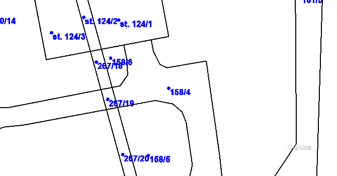 Parcela st. 158/4 v KÚ Kotojedy, Katastrální mapa
