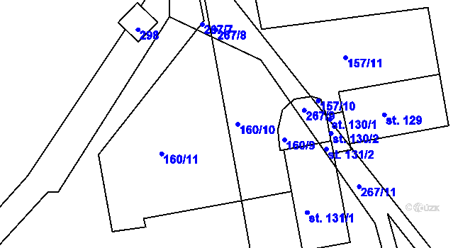 Parcela st. 160/10 v KÚ Kotojedy, Katastrální mapa