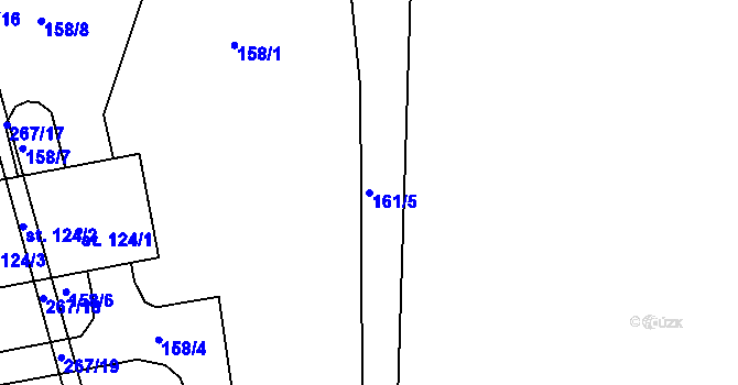 Parcela st. 161/5 v KÚ Kotojedy, Katastrální mapa