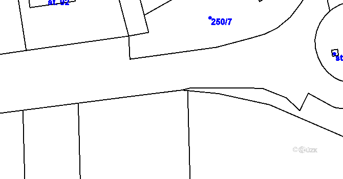 Parcela st. 250/6 v KÚ Kotojedy, Katastrální mapa