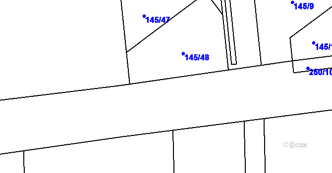 Parcela st. 250/11 v KÚ Kotojedy, Katastrální mapa