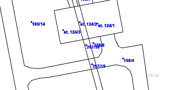 Parcela st. 267/18 v KÚ Kotojedy, Katastrální mapa