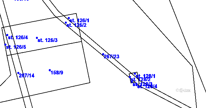 Parcela st. 267/23 v KÚ Kotojedy, Katastrální mapa
