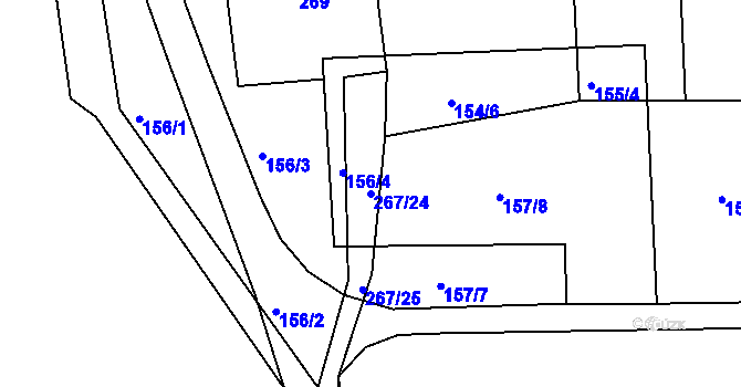 Parcela st. 267/24 v KÚ Kotojedy, Katastrální mapa