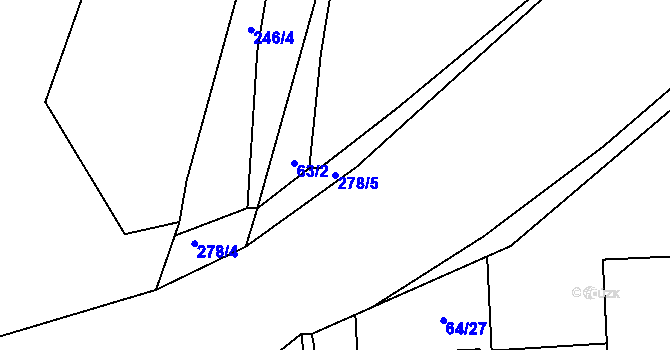 Parcela st. 278/5 v KÚ Kotojedy, Katastrální mapa