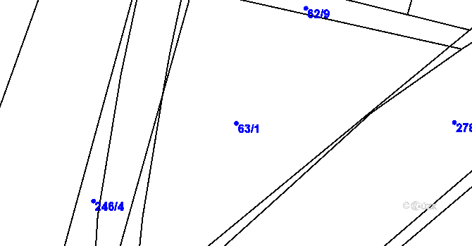 Parcela st. 63/1 v KÚ Kotojedy, Katastrální mapa