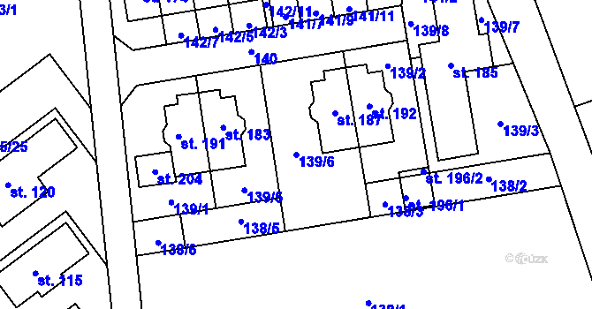 Parcela st. 139/6 v KÚ Kotojedy, Katastrální mapa
