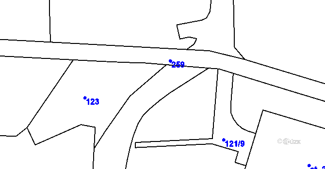 Parcela st. 121/5 v KÚ Kotojedy, Katastrální mapa