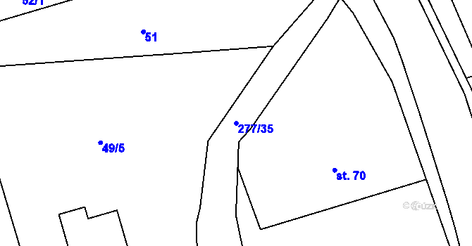 Parcela st. 277/35 v KÚ Kotojedy, Katastrální mapa