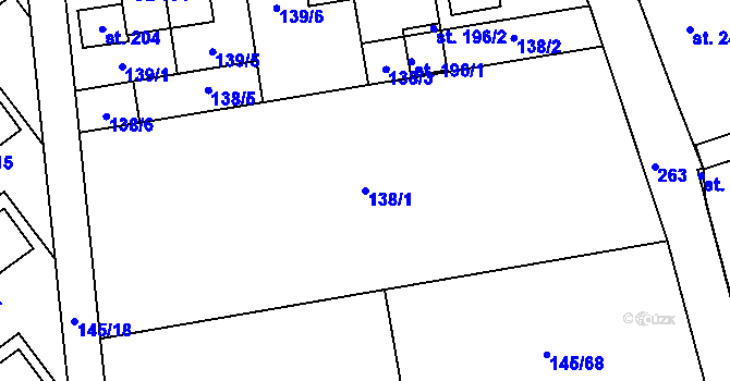 Parcela st. 138/1 v KÚ Kotojedy, Katastrální mapa