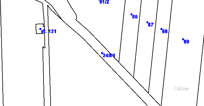 Parcela st. 249/1 v KÚ Kotojedy, Katastrální mapa