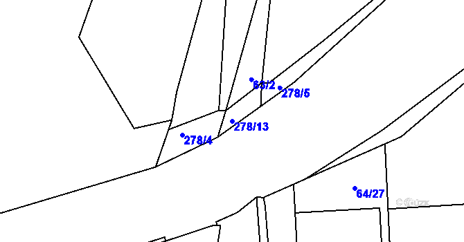Parcela st. 278/13 v KÚ Kotojedy, Katastrální mapa