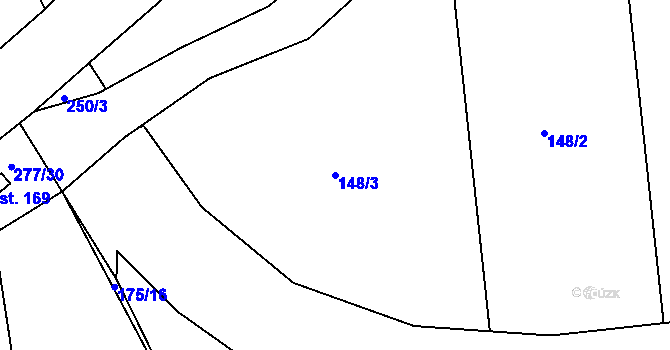 Parcela st. 148/3 v KÚ Kotojedy, Katastrální mapa