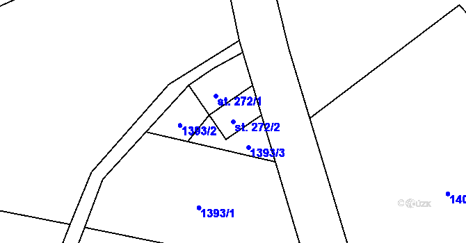 Parcela st. 272/2 v KÚ Krompach, Katastrální mapa