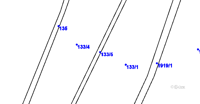 Parcela st. 133/5 v KÚ Krompach, Katastrální mapa