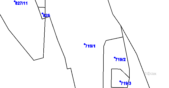 Parcela st. 719/1 v KÚ Krompach, Katastrální mapa