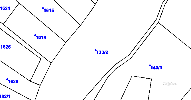 Parcela st. 133/8 v KÚ Krompach, Katastrální mapa