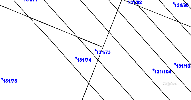 Parcela st. 131/73 v KÚ Kroučová, Katastrální mapa