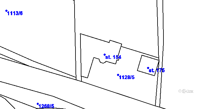 Parcela st. 154 v KÚ Krpy, Katastrální mapa