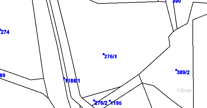 Parcela st. 276/1 v KÚ Kruh, Katastrální mapa