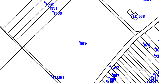 Parcela st. 899 v KÚ Krumsín, Katastrální mapa