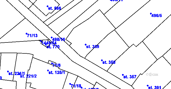 Parcela st. 359 v KÚ Krumvíř, Katastrální mapa