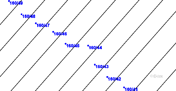 Parcela st. 160/44 v KÚ Krumvíř, Katastrální mapa
