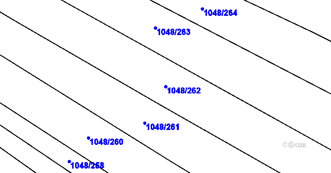 Parcela st. 1048/262 v KÚ Krumvíř, Katastrální mapa