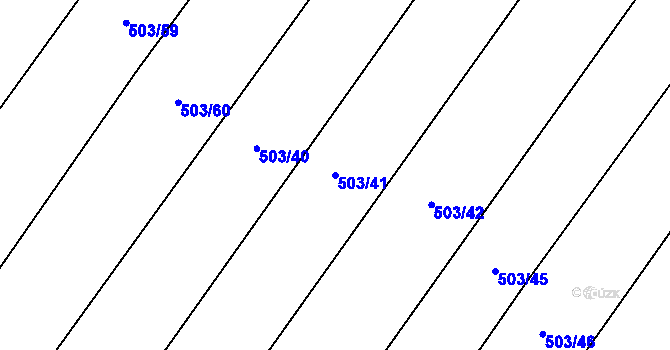Parcela st. 503/41 v KÚ Krumvíř, Katastrální mapa