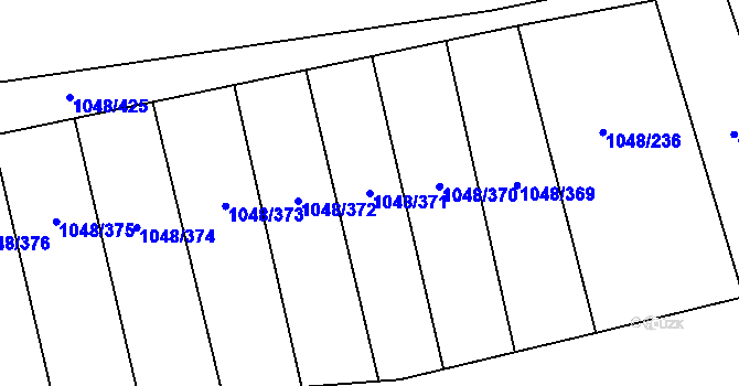 Parcela st. 1048/371 v KÚ Krumvíř, Katastrální mapa