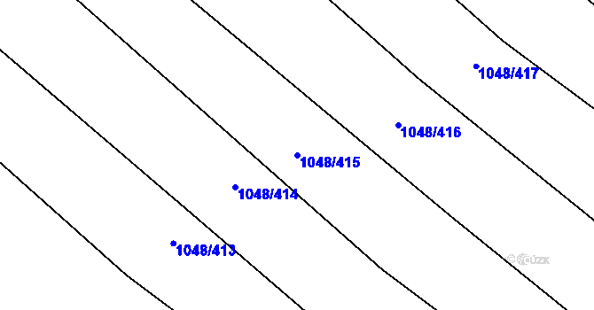 Parcela st. 1048/415 v KÚ Krumvíř, Katastrální mapa