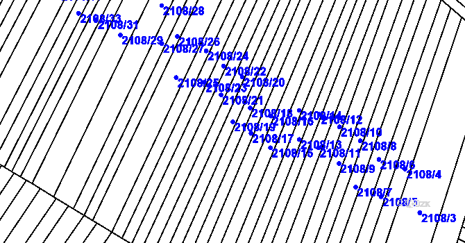 Parcela st. 2108/19 v KÚ Krumvíř, Katastrální mapa