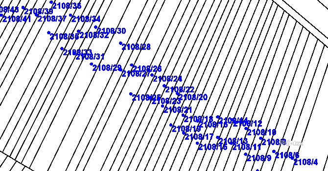 Parcela st. 2108/22 v KÚ Krumvíř, Katastrální mapa