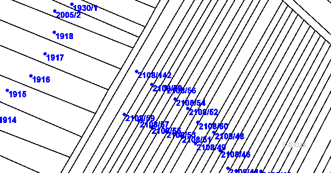 Parcela st. 2108/56 v KÚ Krumvíř, Katastrální mapa