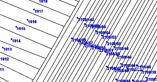 Parcela st. 2108/57 v KÚ Krumvíř, Katastrální mapa