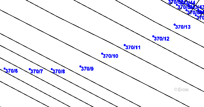 Parcela st. 370/10 v KÚ Krumvíř, Katastrální mapa