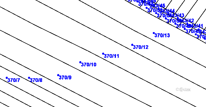 Parcela st. 370/11 v KÚ Krumvíř, Katastrální mapa