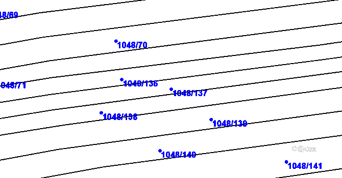 Parcela st. 1048/137 v KÚ Krumvíř, Katastrální mapa