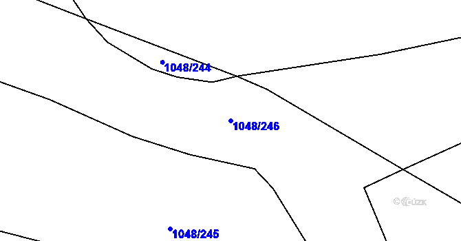 Parcela st. 1048/246 v KÚ Krumvíř, Katastrální mapa