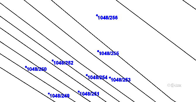 Parcela st. 1048/255 v KÚ Krumvíř, Katastrální mapa